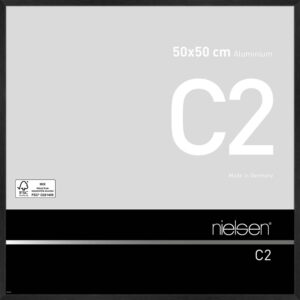 C2 Noir mat brossé 50 x 50 cm