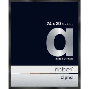 Alpha Noir anodisé brillant 24 x 30 cm