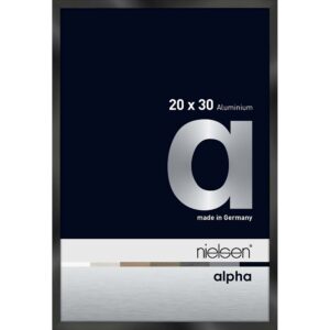 Alpha Noir anodisé brillant 20 x 30 cm